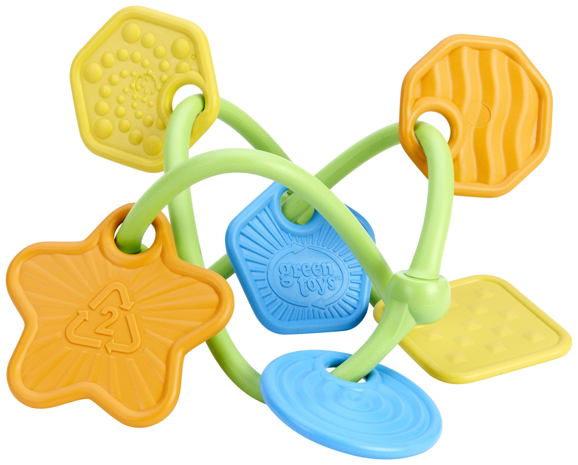 Green Toys Twist Teether - Baby toy with charms for infant development