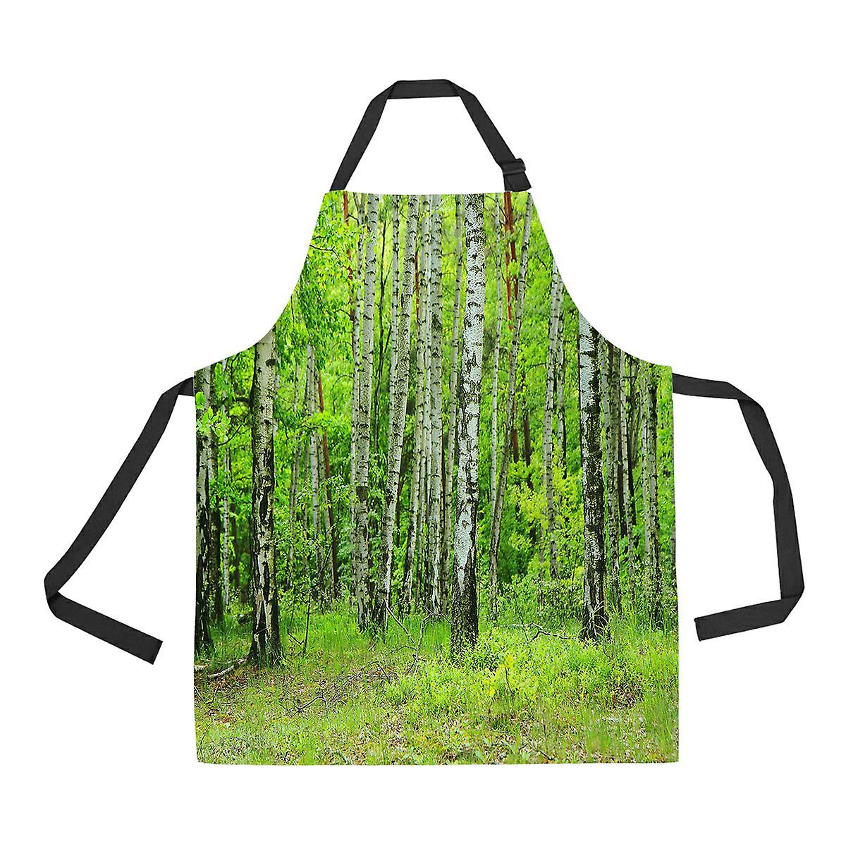 Spring Green Czech Forest Apron Home Kitchen Apron With Pockets