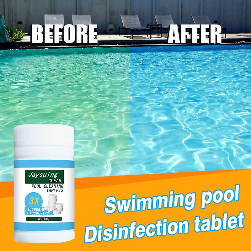 3 Bottles Pool Cleaning Tablet Swimming Pool Effervescent Tablets 100 Tablets/bottle