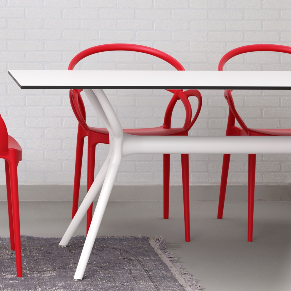 Compamia Air Rectangle Dining Table  71 quot  Midcentury   Outdoor Dining Tables   by Homesquare  Houzz