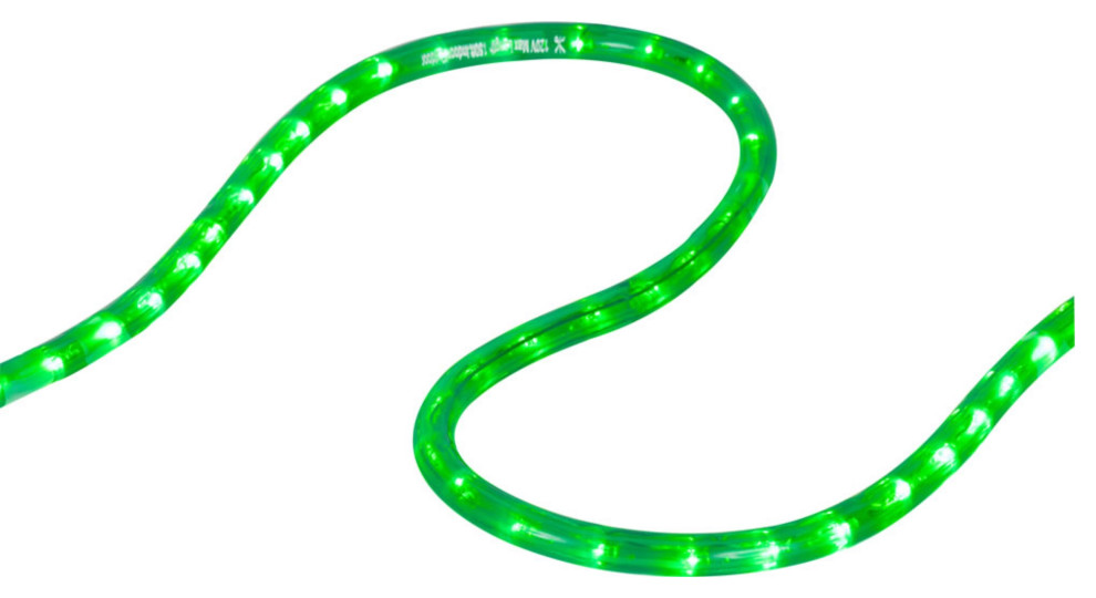 150  x27X .5 quotGreen Led Rope Light 120V   Contemporary   Outdoor Rope And String Lights   by Virventures  Houzz