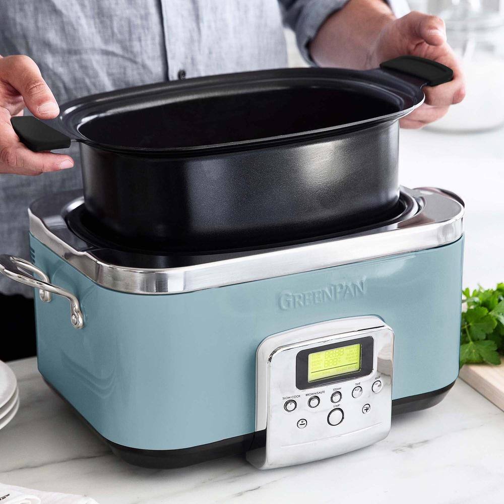 GreenPan Ceramic Nonstick 6 qt. Blue Haze Slow Cooker CC005109-001