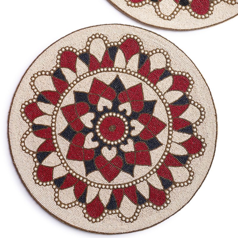 Tangier Beaded Placemats， Set of 2