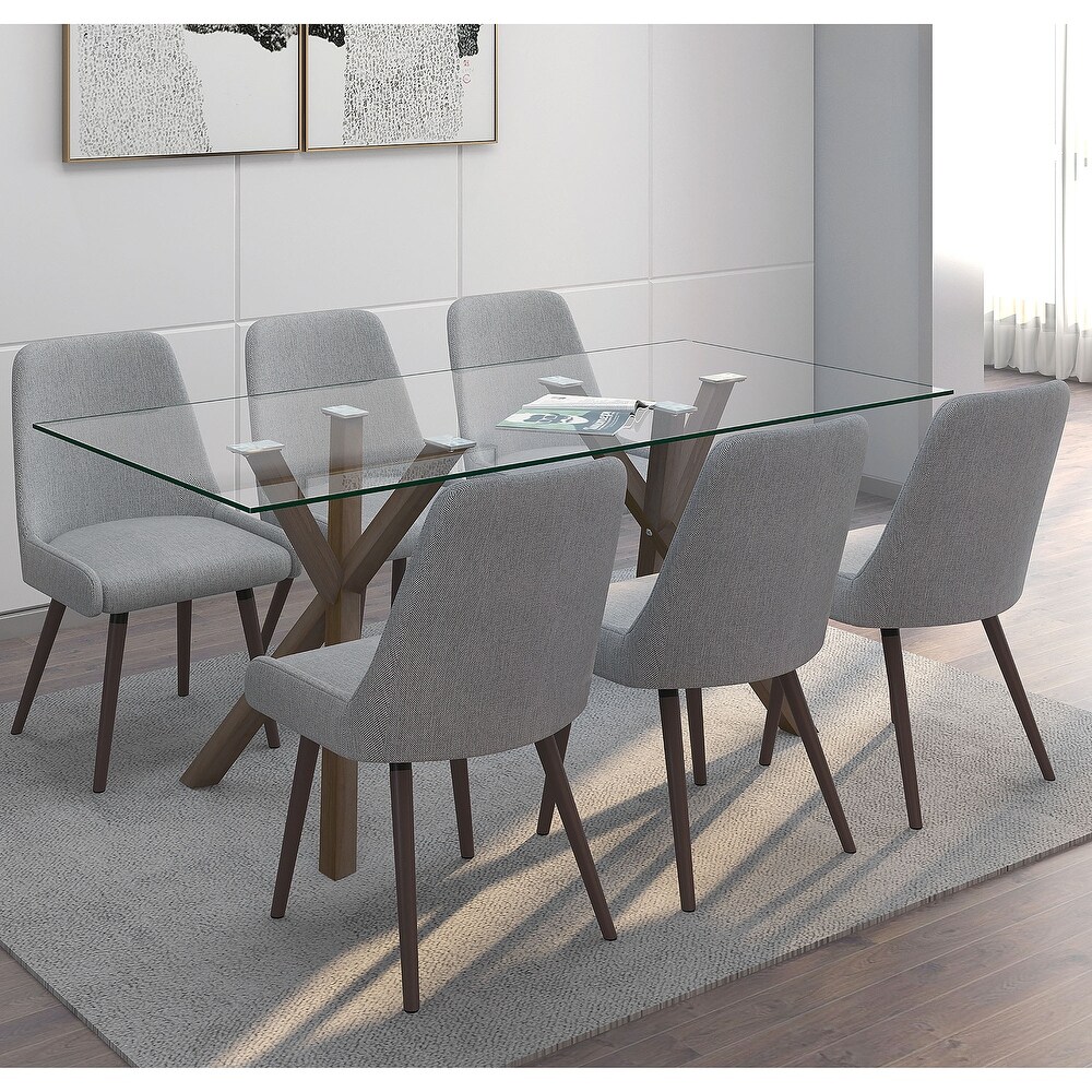 7 Pc Contemporary Dining Set