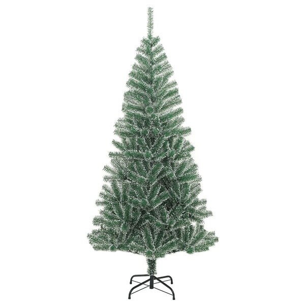 vidaXL Christmas Tree Garden Artificial Christmas Tree with Flocked Snow Green