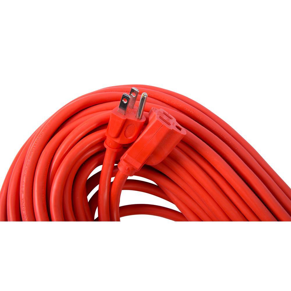 Bergen Industries 50 ft. 143 SJTW 15 Amp125-Volt Outdoor Single Receptacle Extension Cord Orange OC50143