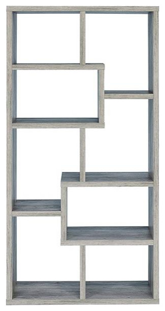 Benjara 11.75 quotModern Wood Modish Bookcase with Multiple Shelves in Gray   Transitional   Bookcases   by VirVentures  Houzz