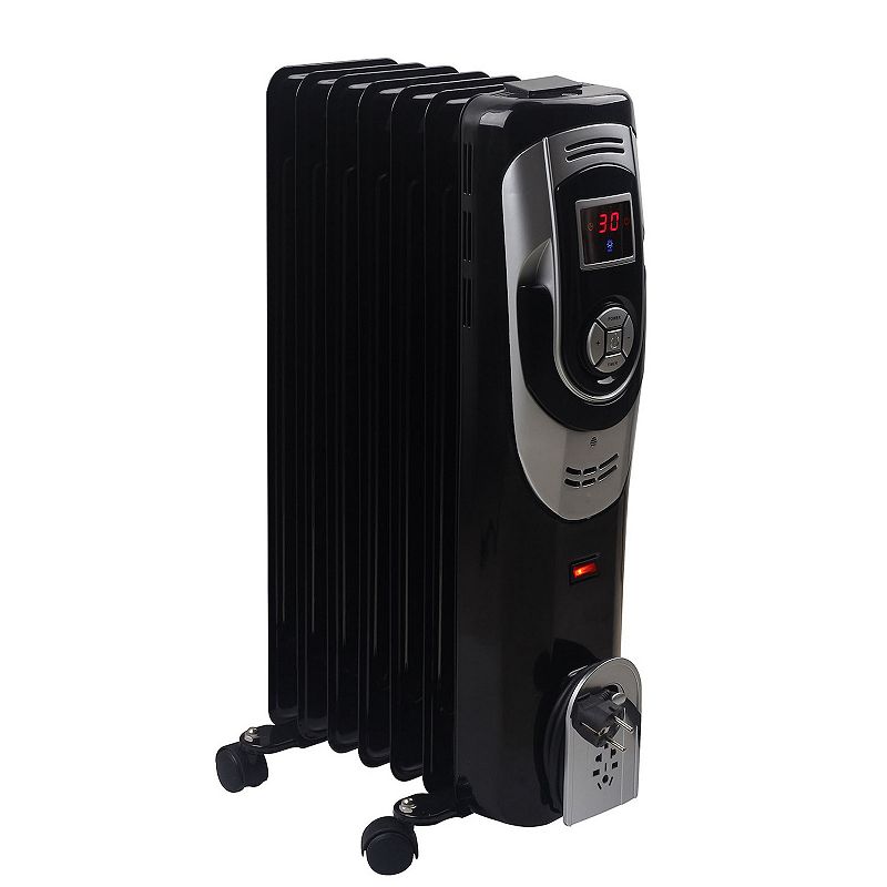 Optimus Digital 7 Fins Oil Filled Radiator Heater with Timer