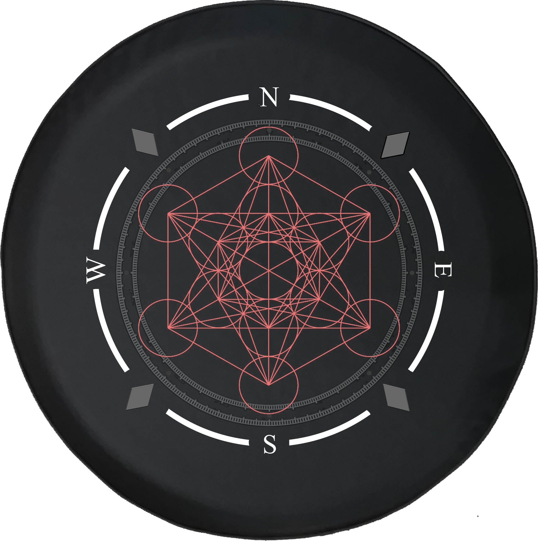 Spare Tire Cover Compass Geometric Energy Wheel Covers Fit for SUV accessories Trailer RV Accessories and Many Vehicles