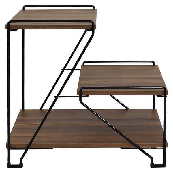 3-Tiered Accent Table with Faux Woodgrain Tabletops - 21