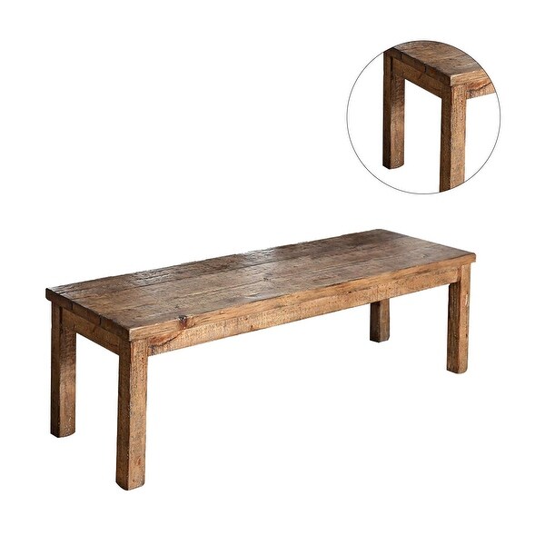 Wooden Seating Bench in Rustic Oak Finish