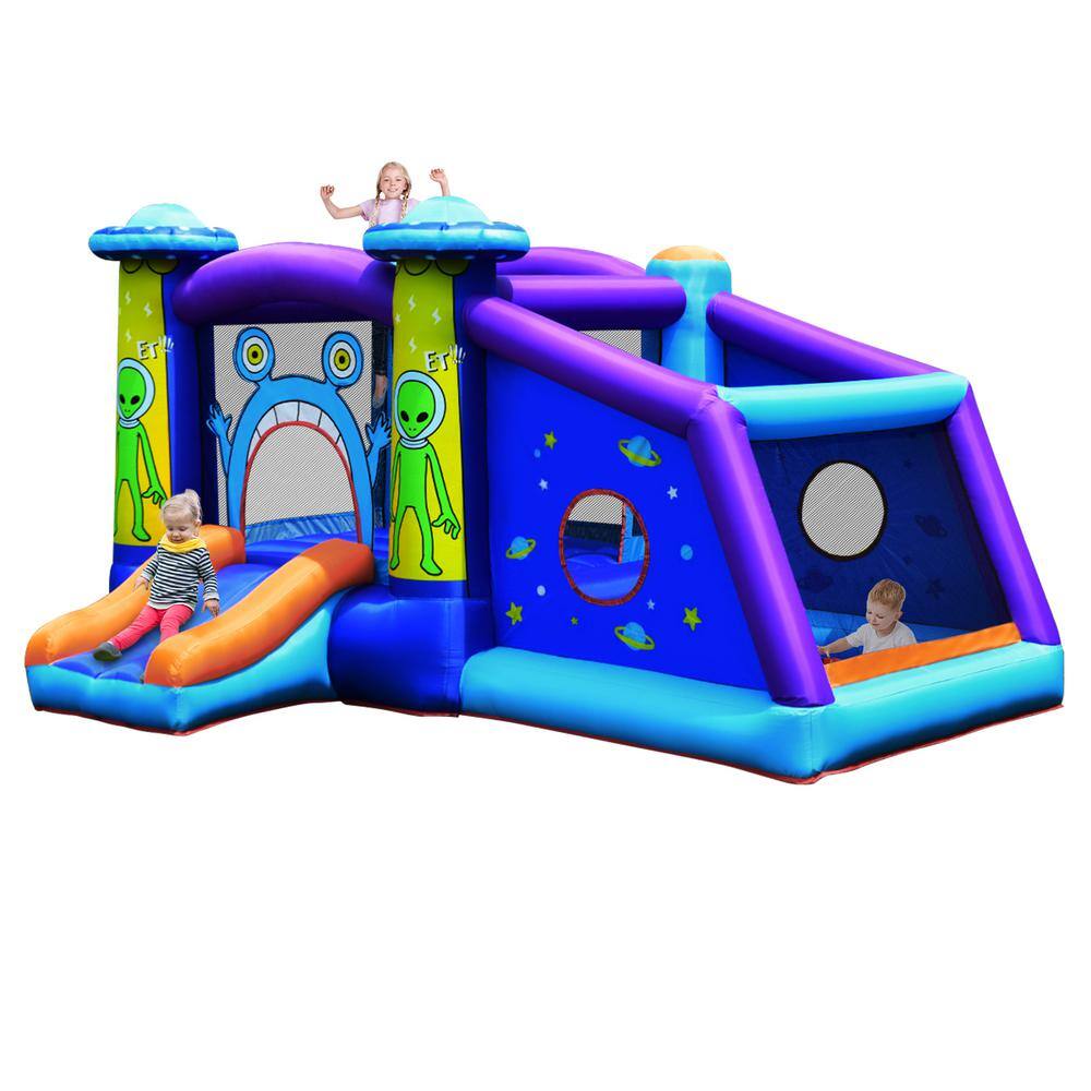 HONEY JOY Alien Bounce House Kids with Jump Slide Ball Pit Inflatable Bouncer Without Blower TOPB003234