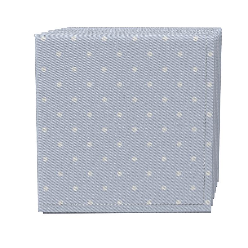 Napkin Set of 4， 100% Cotton， 20x20， Mini Dots Blue