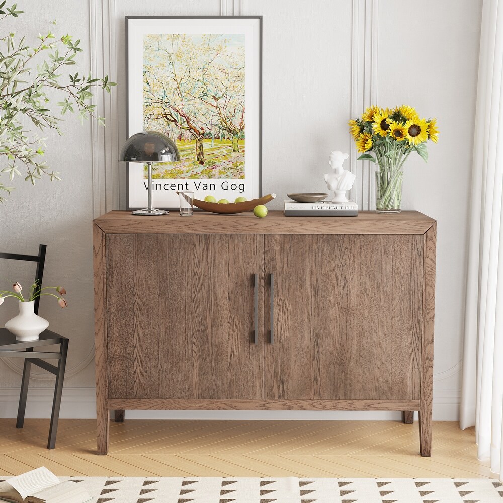 Storage Cabinet Sideboard with 2 Metal handles and 2 Doors