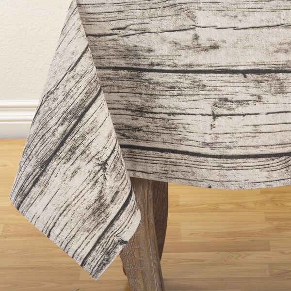 Wood Grain Design Cotton Tablecloth