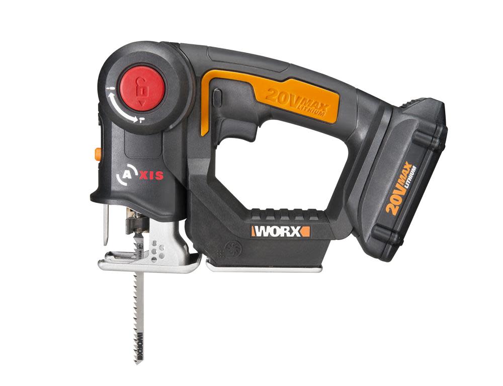 POWER SHARE 20V AXIS 2-in-1 Reciprocating Saw and Jigsaw with Orbital Mode， Variable Speed and Tool-Free Blade Change (Battery and Charger Included) Kit