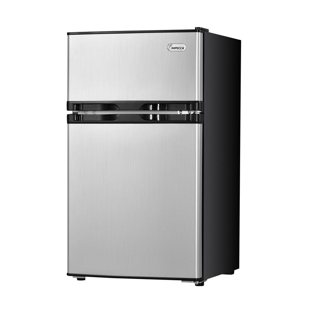 Impecca 3.1 cu. ft. Mini Fridge in Stainless Look with Freezer RC-2311SL