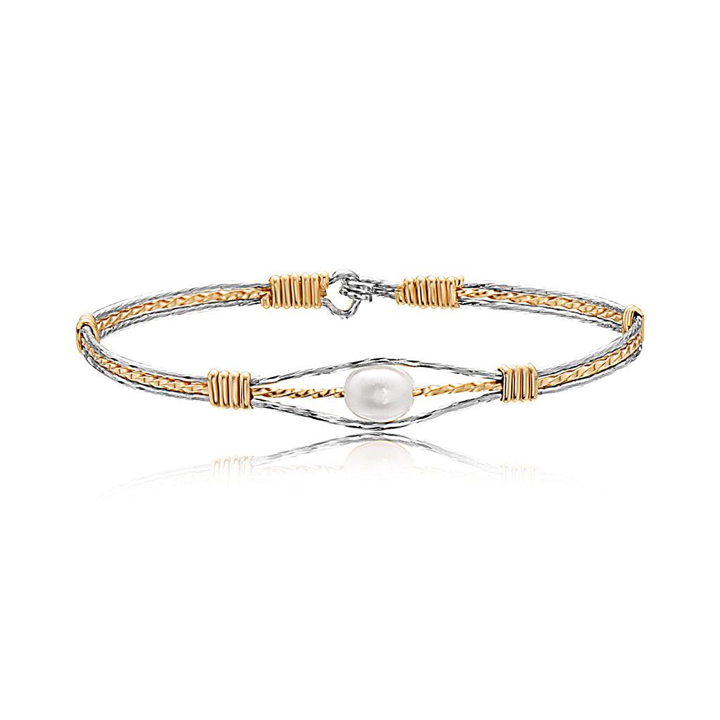 Ronaldo Jewelry  Guardian Angel Bracelet in 14K Gold and Argentium Silver