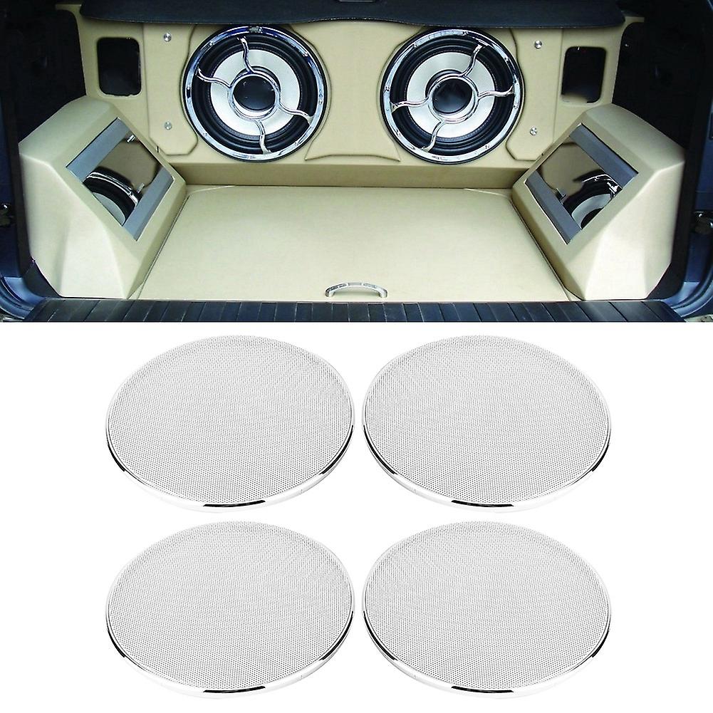 6.5 Inch Metal Car Speaker Net Cover Mesh Enclosure For Cars Modification(4 Pcs)