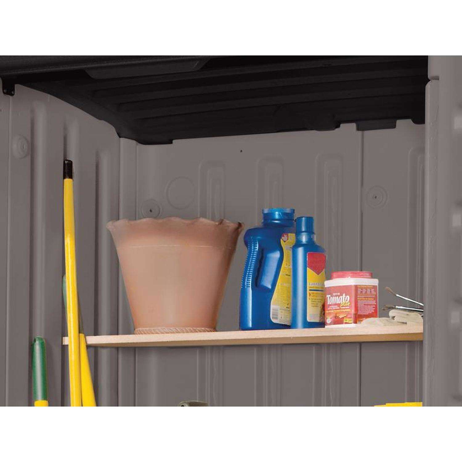 Suncast 4 ft. x 3 ft. Resin Vertical Pent Storage Shed with Floor Kit