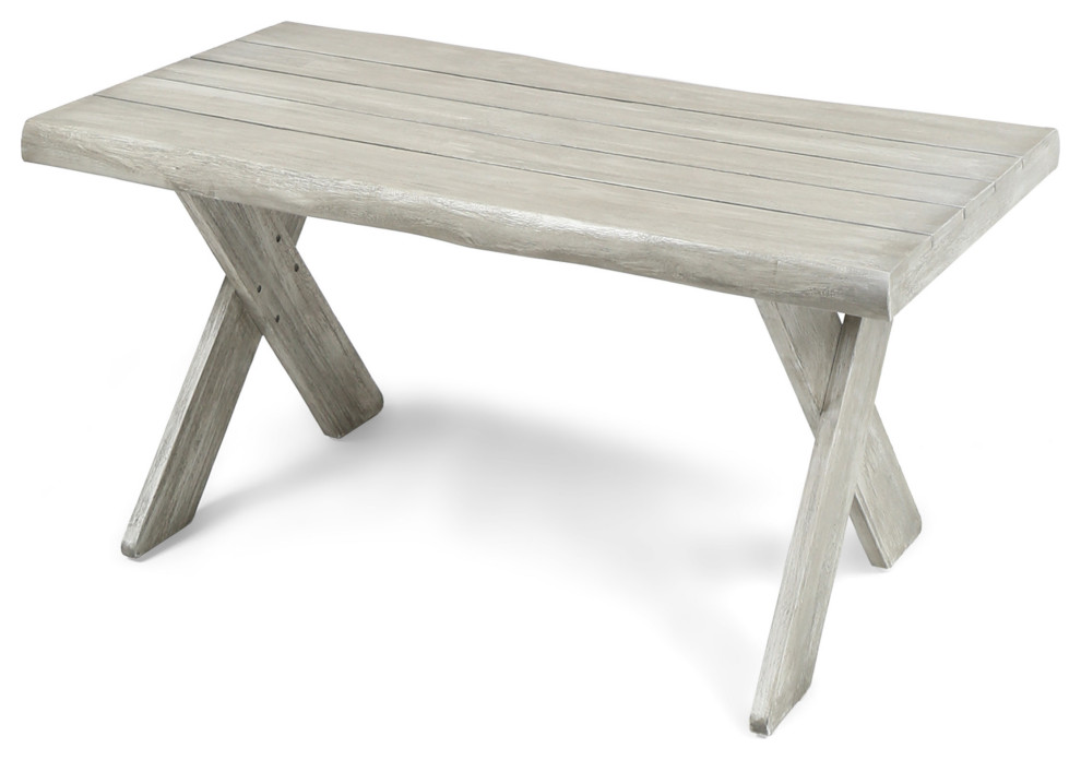 GDF Studio Estelle Indoor Farmhouse Acacia Wood Coffee Table   Farmhouse   Coffee Tables   by GDFStudio  Houzz