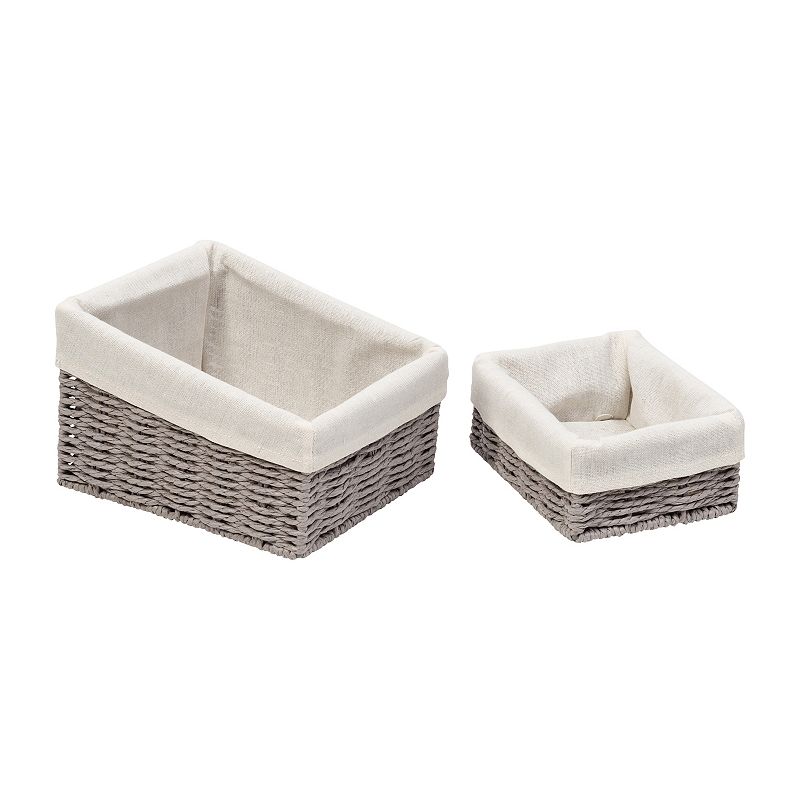 Honey-Can-Do Twisted Paper Rope Woven 7-Piece Bathroom Storage Basket Set