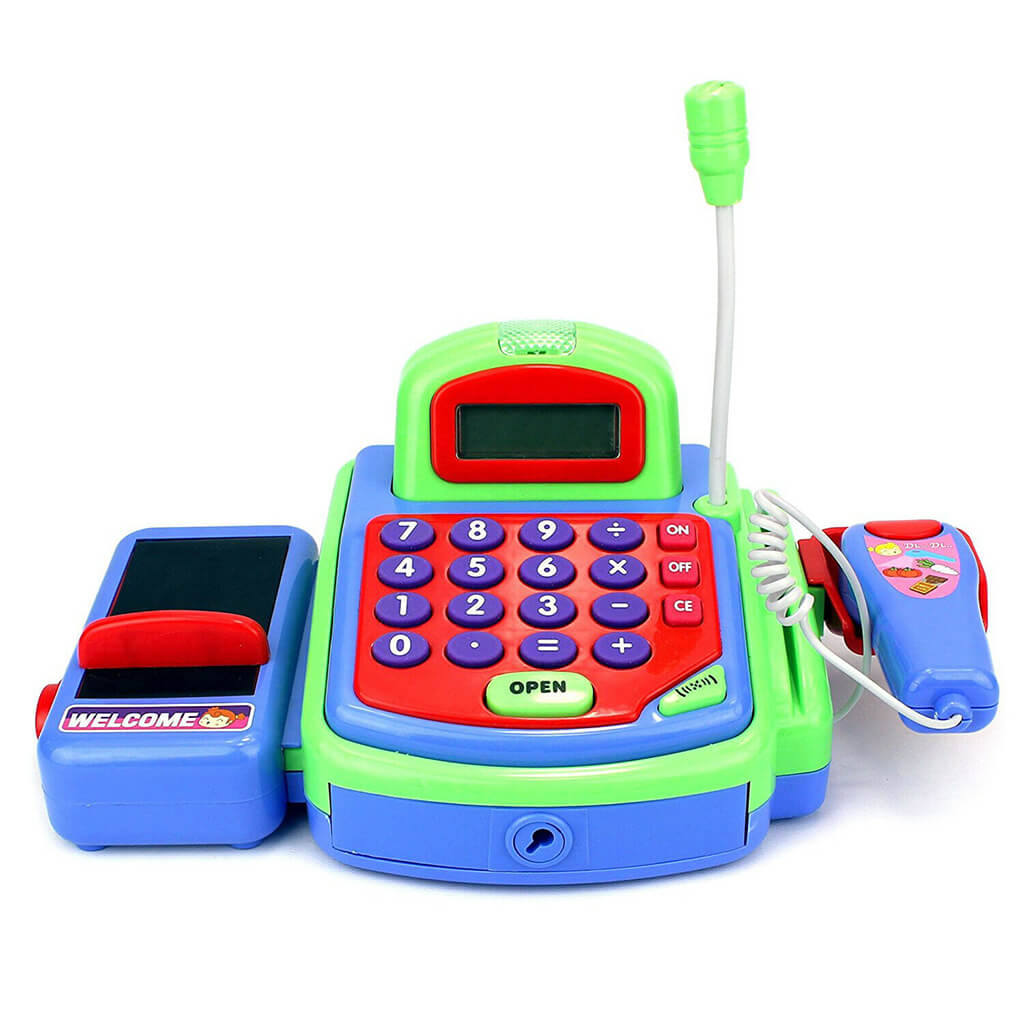 Durable Pretend Play Electronic Cash Register Toy for Kids | Educational Toys Gifts Toddlers with Realistic Actions and Sounds