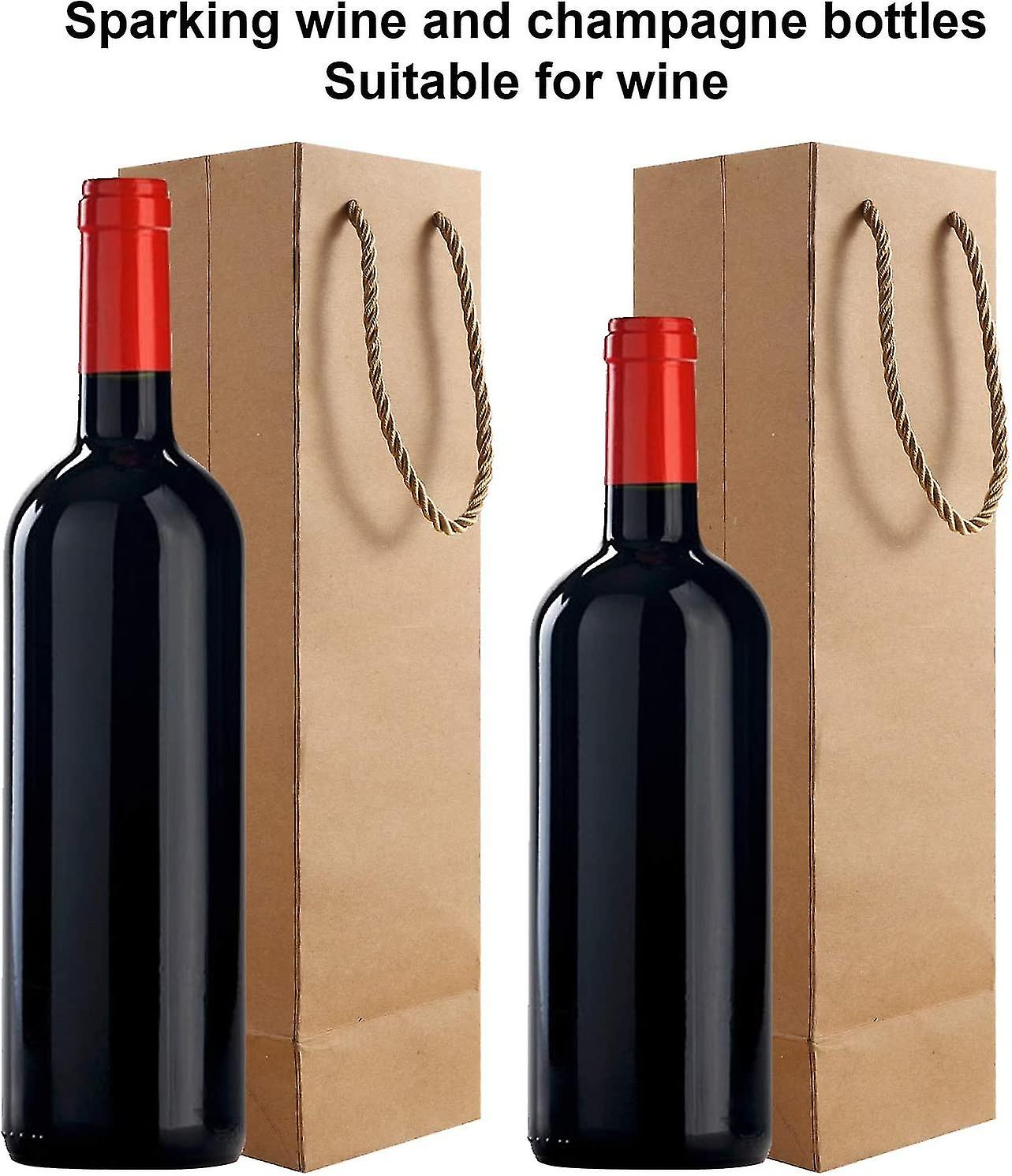 Pack Of 12 Wine Bags Bottle Bags Premium Gift Bags For Wine Luxury Bottle Bags With Strong Rope Handles