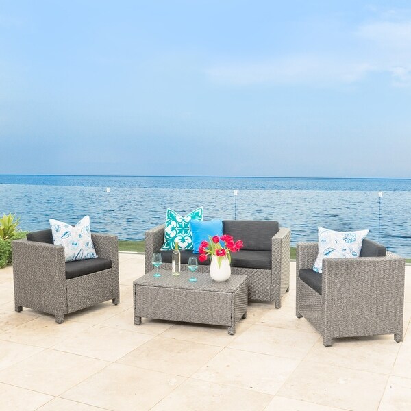 Puerta Outdoor 4piece Sofa Set by Christopher Knight Home