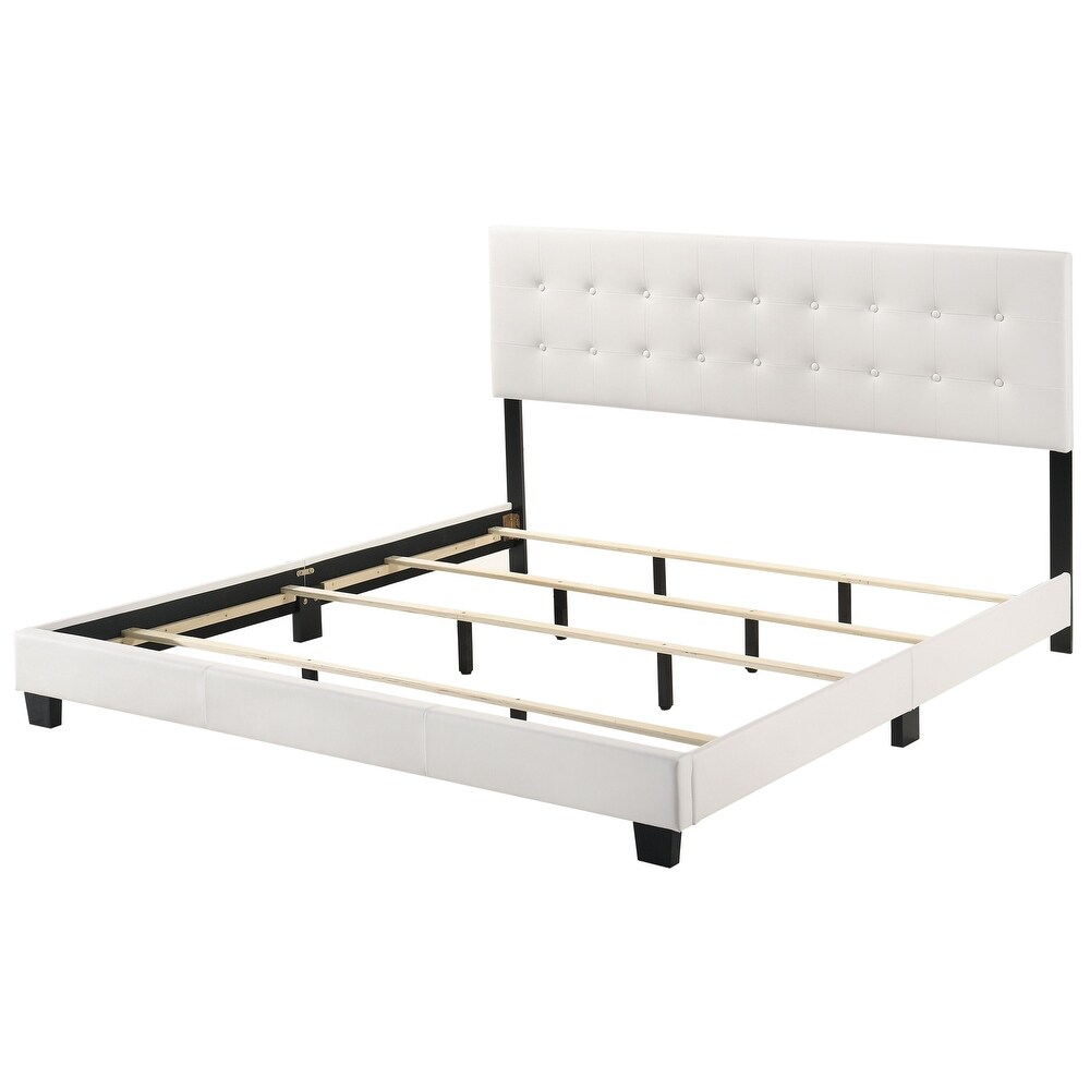 Caldwell Faux Leather Tufted Bed