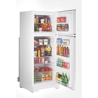 Unique Appliances Off-Grid Classic Retro 27.2 in. 14 cu. ft. Retro Propane Top Freezer Refrigerator in Marshmallow White UGP-14C CR SM W