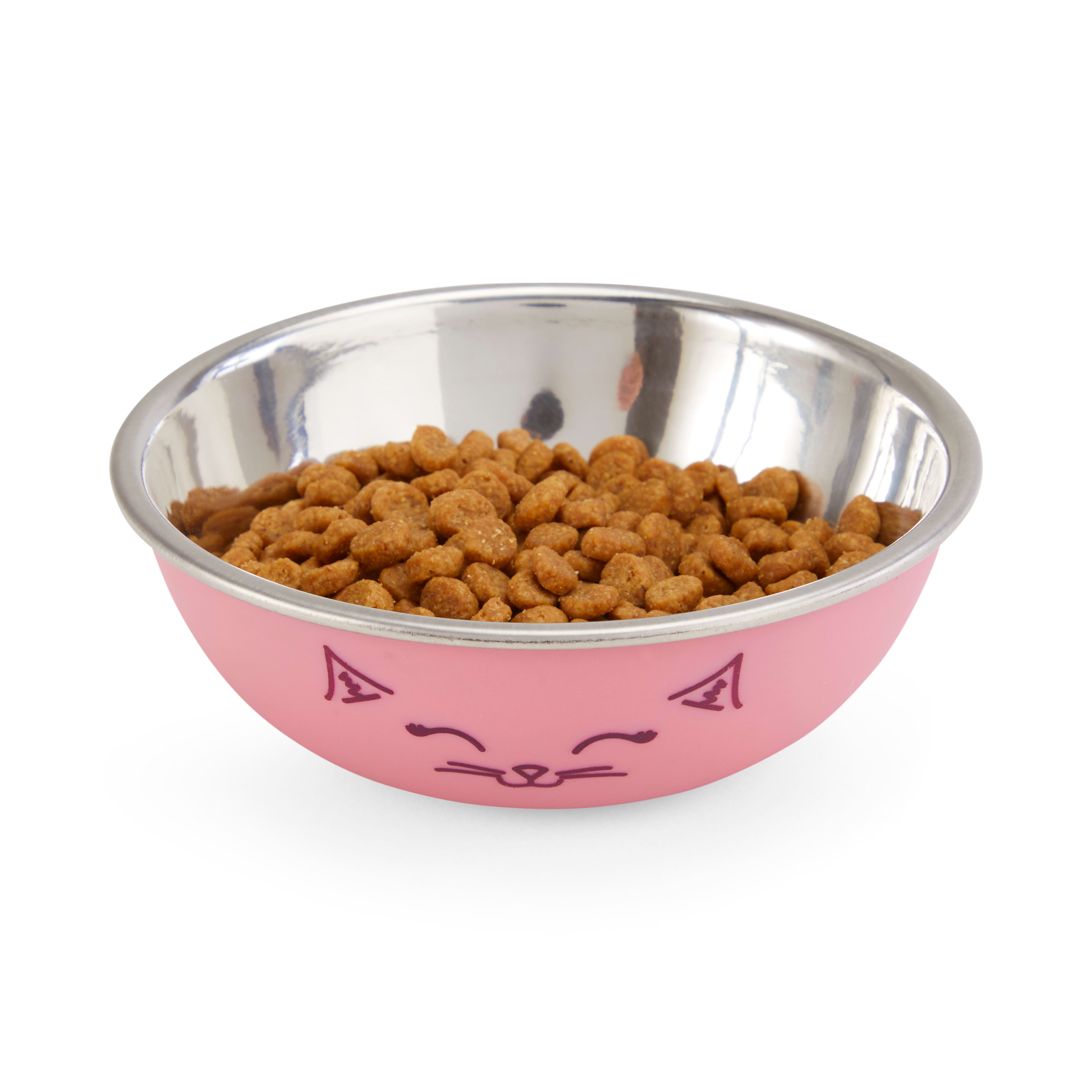 EveryYay Dining In Cat Face Printed Cat Bowl， 0.875 Cups