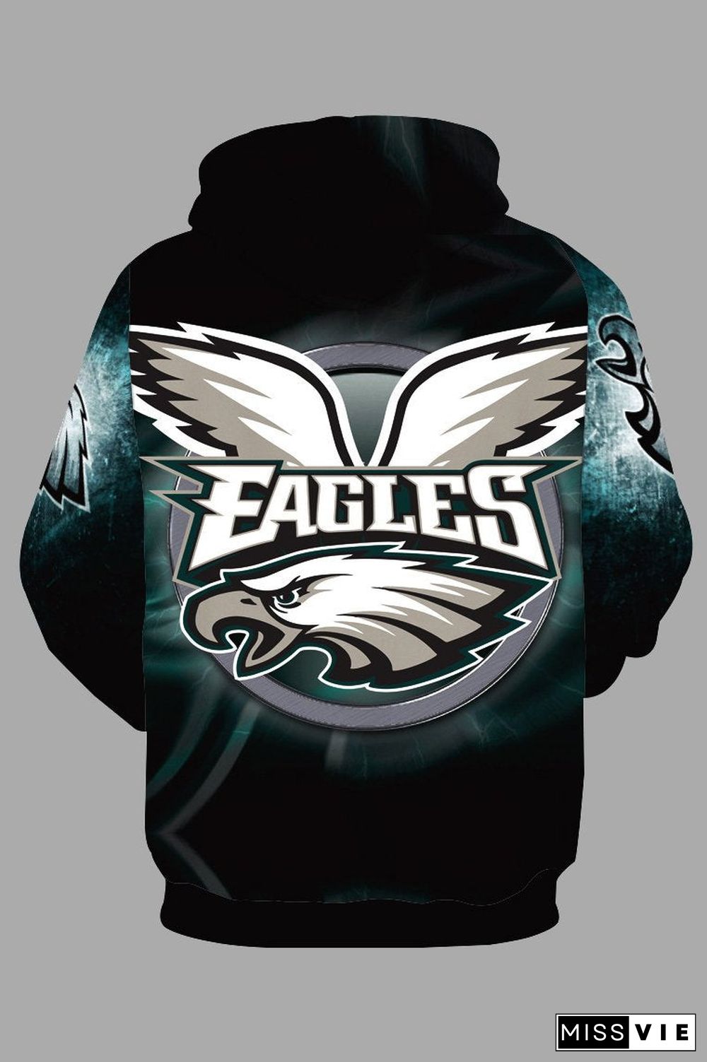 Street 3D Philadelphia Eagles Printed Hooded Sweatshirt