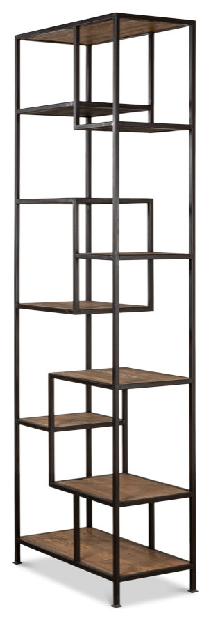 John Etagere Reclaimed Wood and Iron   Industrial   Bookcases   by Sideboards and Things  Houzz