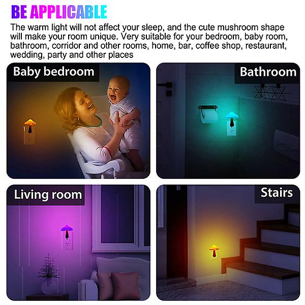 Led Night Light In Lamp Mushroom Night Light Mini Pretty Colorful 14905