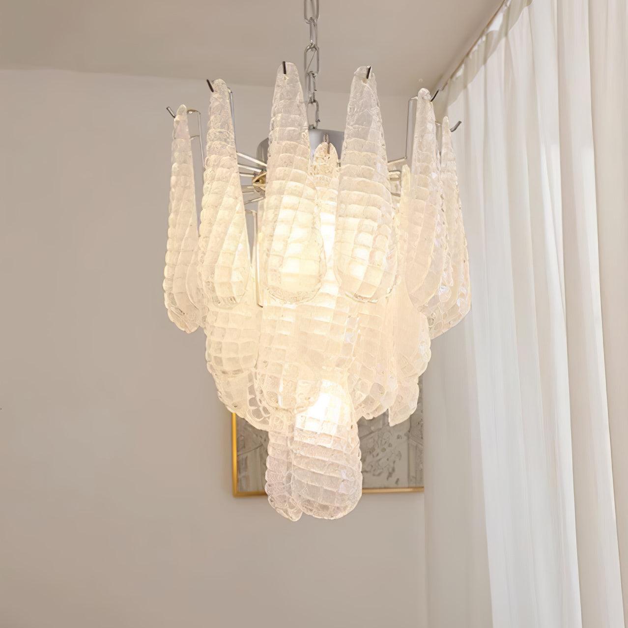 Grid Glass Waterfall Chandelier