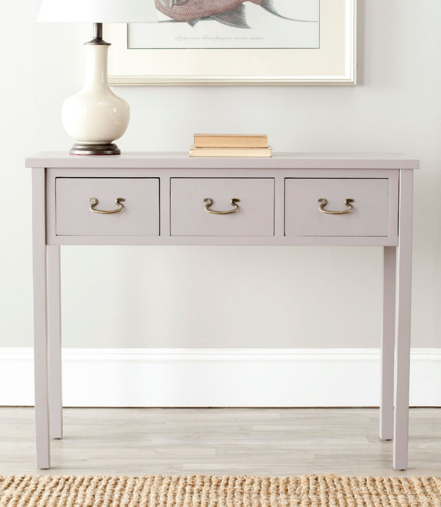 Lou Console With Storage Drawers Grey   Modern   Console Tables   by Virgil Stanis Design  Houzz