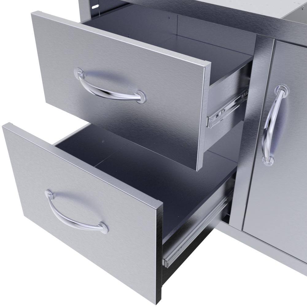 Sunstone Classic Series 36 in Stainless Steel 2 Drawer Door Combo C-DDC36