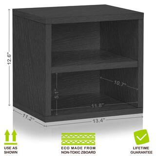 Way Basics 12.6 in. H x 13.4 in. W x 11.2 in. D Black Recycled Materials 1-Cube Organizer C-SCUBE-BK