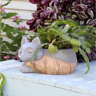 Sunnydaze Sunnydaze 8 in. Indoor Ceramic Planter Statue Finley The Fox ART-240