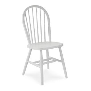 International Concepts White Solid Wood Windsor Spindle Back Chair C08-212