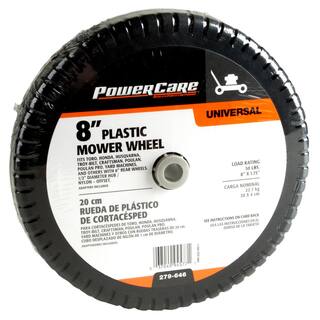 Powercare 8 in. x 1.75 in. Universal Plastic Wheel for Lawn Mowers 490-322-H011