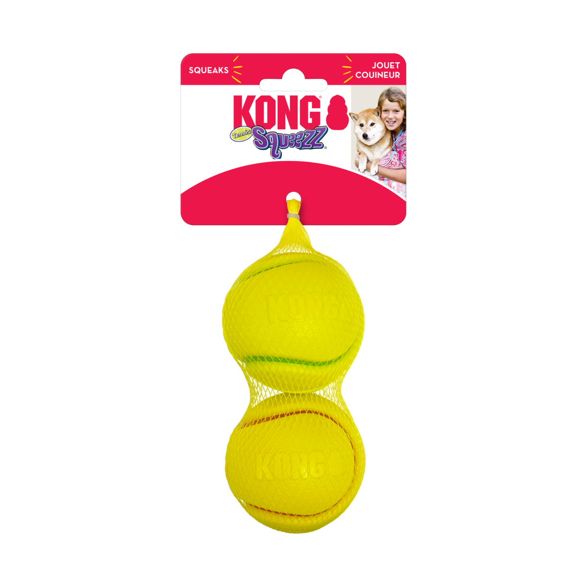 KONG Sqeezz Tennis - Dog Toy