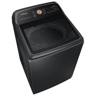  5.5 cu. ft. Smart High-Efficiency Top Load Washer with Impeller and Auto Dispense System in Brushed Black ENERGY STAR WA55A7700AV