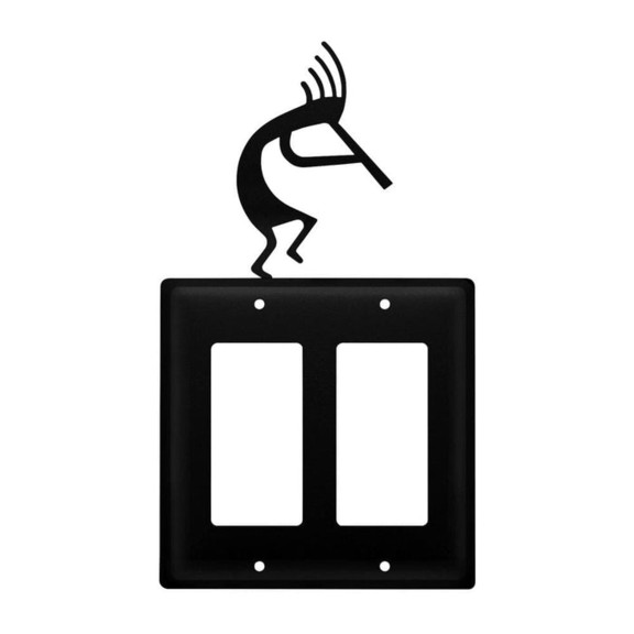 Village Wrought Iron EGG 56 Kokopelli   Double GFI...