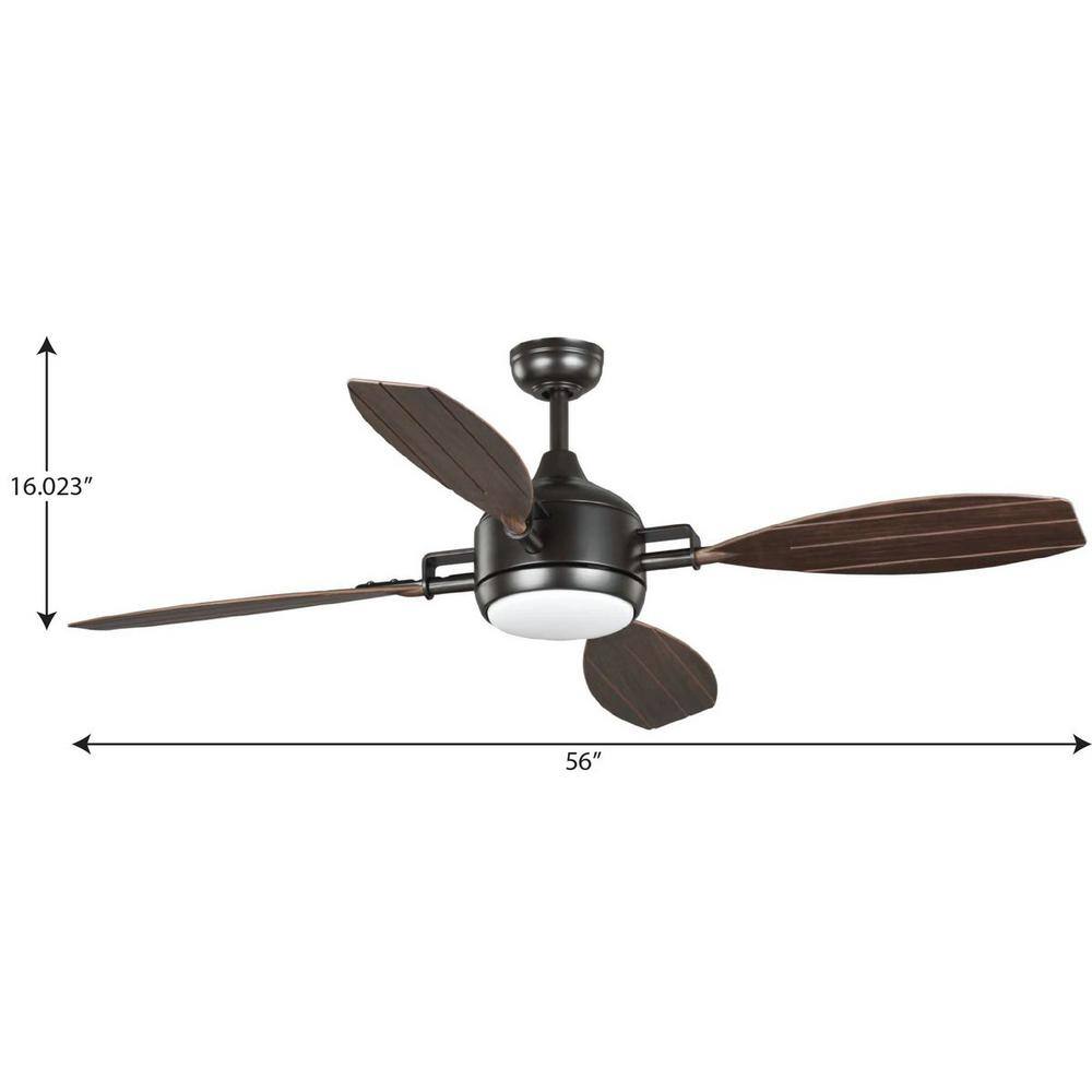 Progress Lighting Rudder 56 in. Architectural Bronze Ceiling Fan P250040-129-30