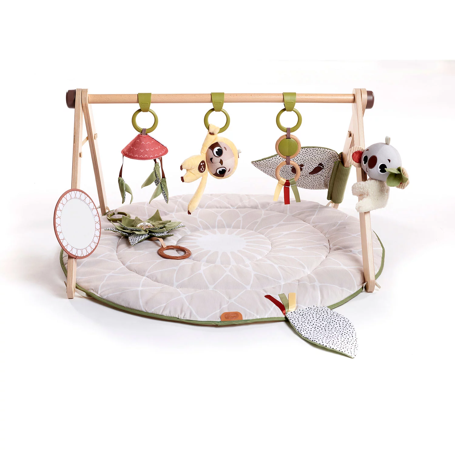 Tiny Love Boho Chic Gymini with Mirror and Detachable Toys， Developmental Gym and Playmat for Babies， Newborns， and Infants