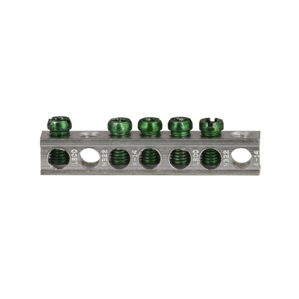 Eaton BR and CH 5 Terminal Plug-On Neutral Ground Bar GBKP5CS