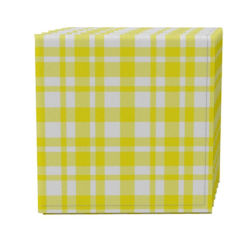 Napkin Set of 4， 100% Cotton， 20x20， Plaid 8