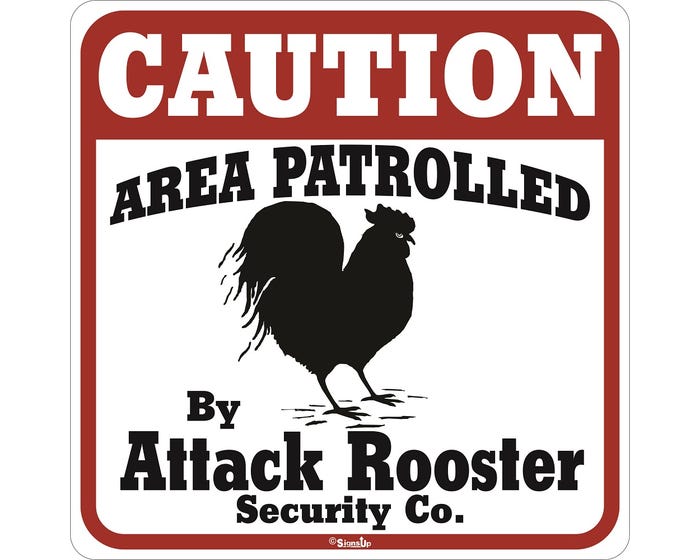 Signs Up Attack Rooster 16016